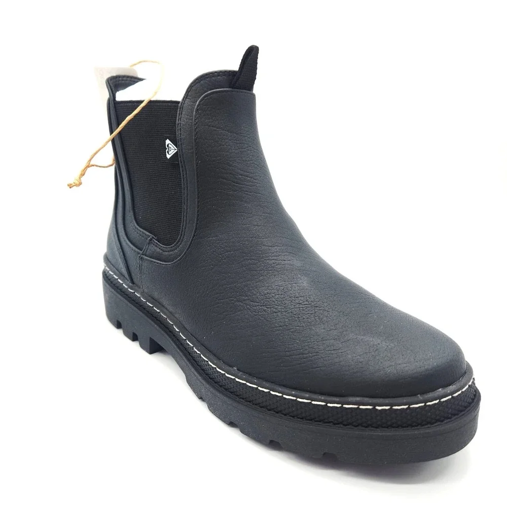 Roxy Womens Wonderland Faux Leather Chelsea‎ Water Resistant Ankle Boots